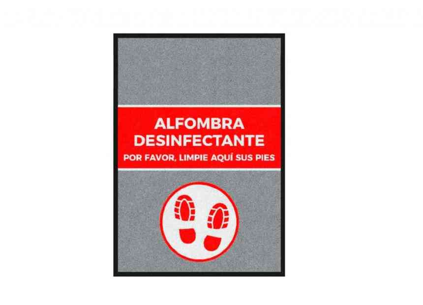 ALFOMBRA LOGO DESINFECCION 60X85CM